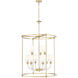 Katerina 9 Light 28 inch Rubbed Brass Chandelier Ceiling Light