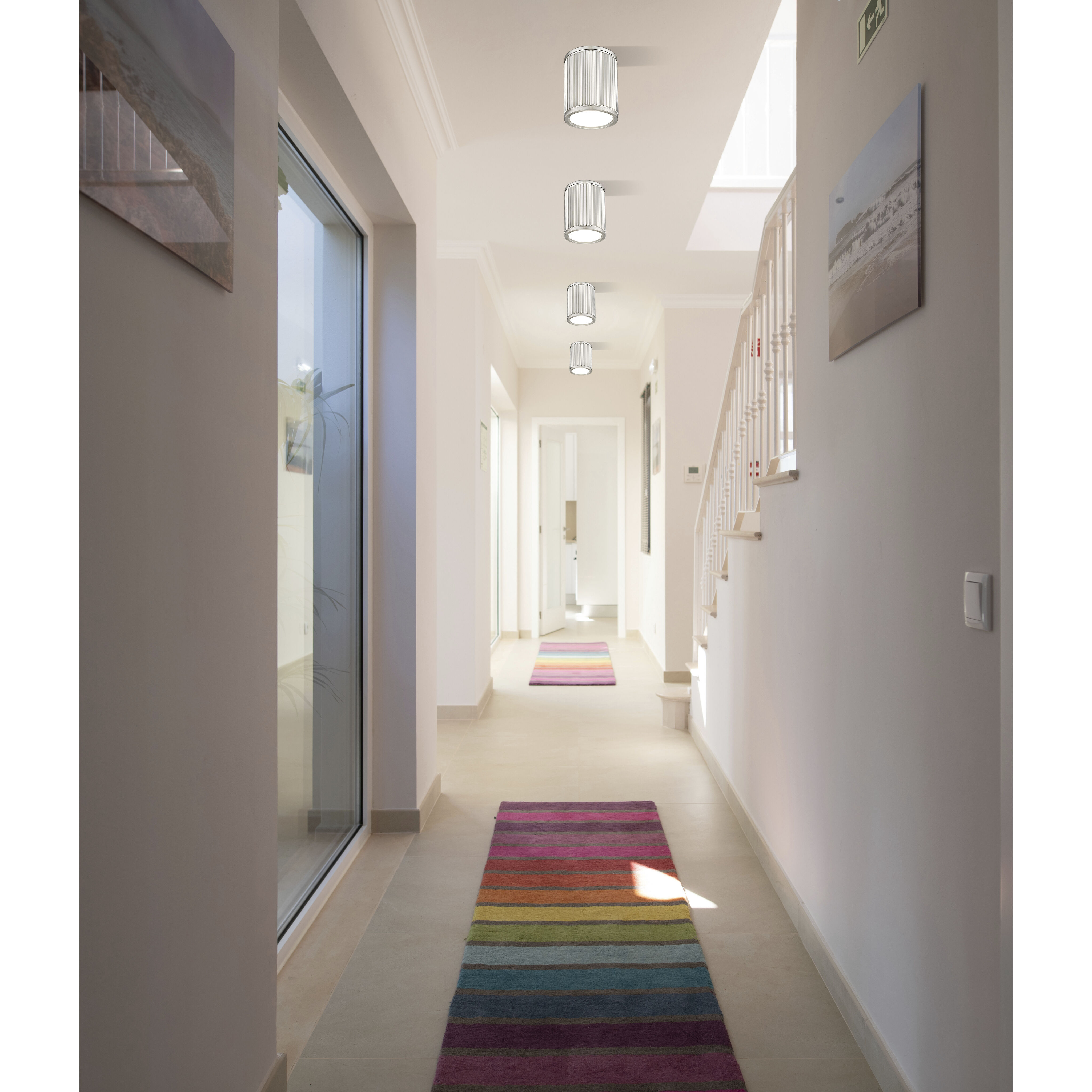 Stari LED 6.25 inch Brushed Nickel Flush Mount Ceiling Light