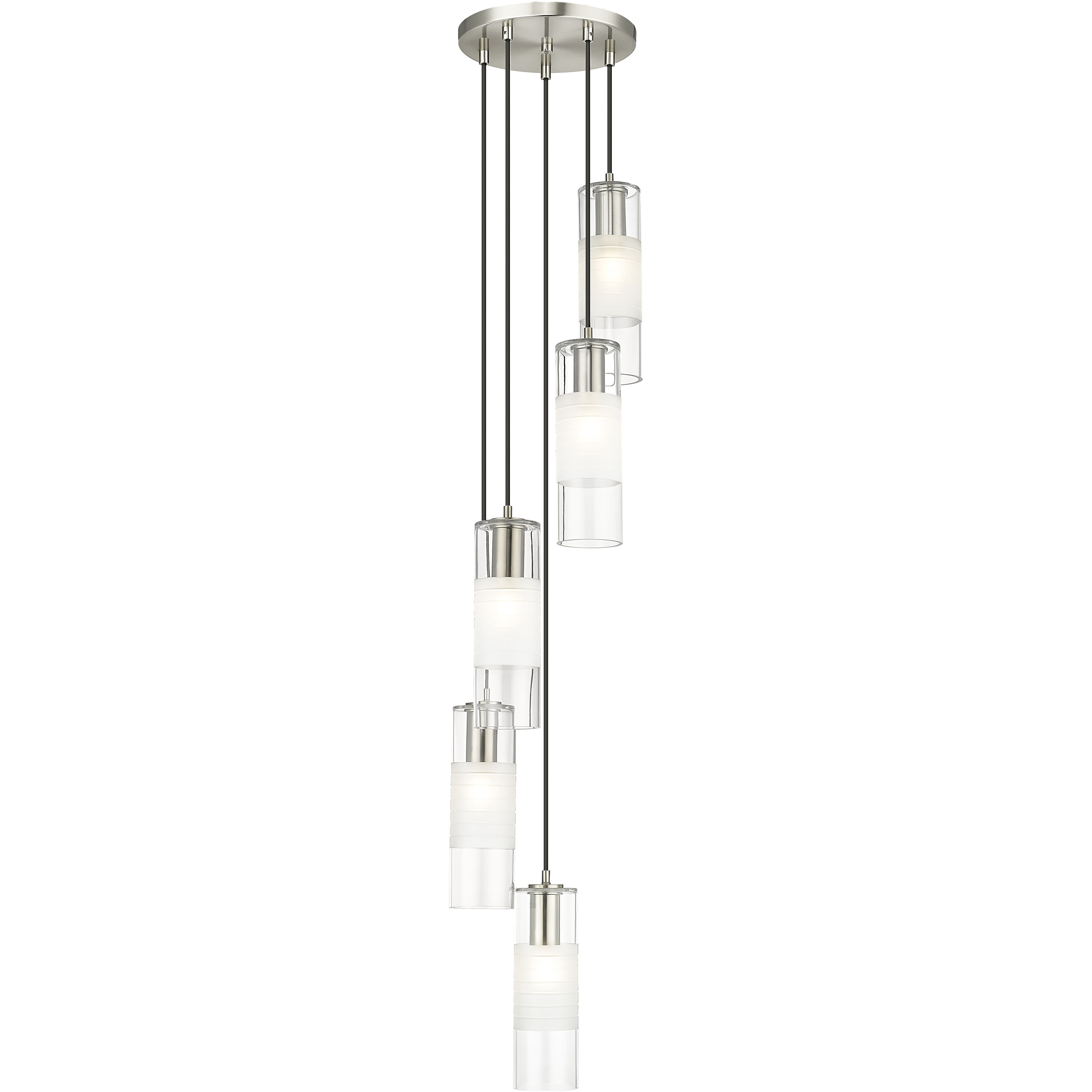 Alton 5 Light 12 inch Brushed Nickel Chandelier Ceiling Light