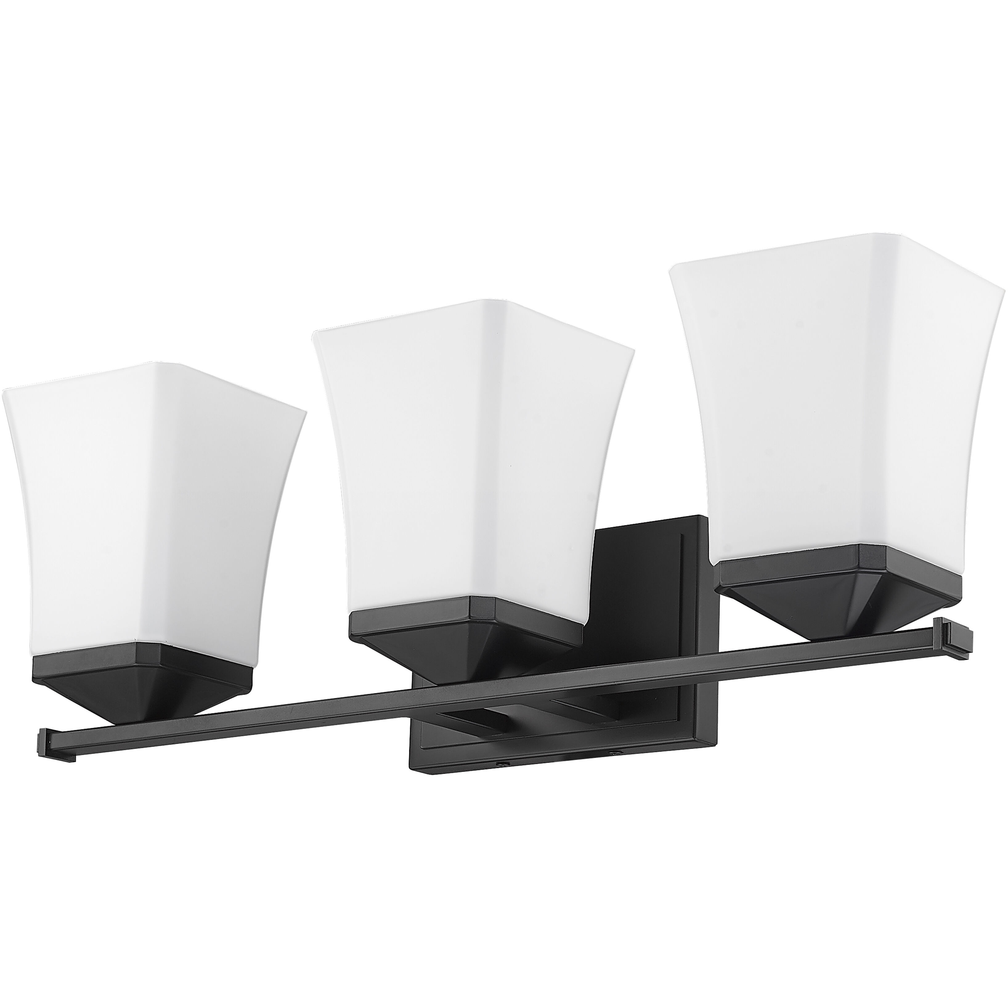 Darcy 3 Light 22 inch Matte Black Vanity Wall Light