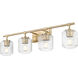 Landon 4 Light 32 inch Modern Gold Vanity Wall Light
