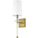 Sophia 1 Light 5.5 inch Rubbed Brass Wall Sconce Wall Light