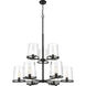 Callista 9 Light 38 inch Matte Black Chandelier Ceiling Light