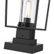 Sheridan 1 Light 19.75 inch Black Outdoor Pier Mounted Fixture in Seedy Glass