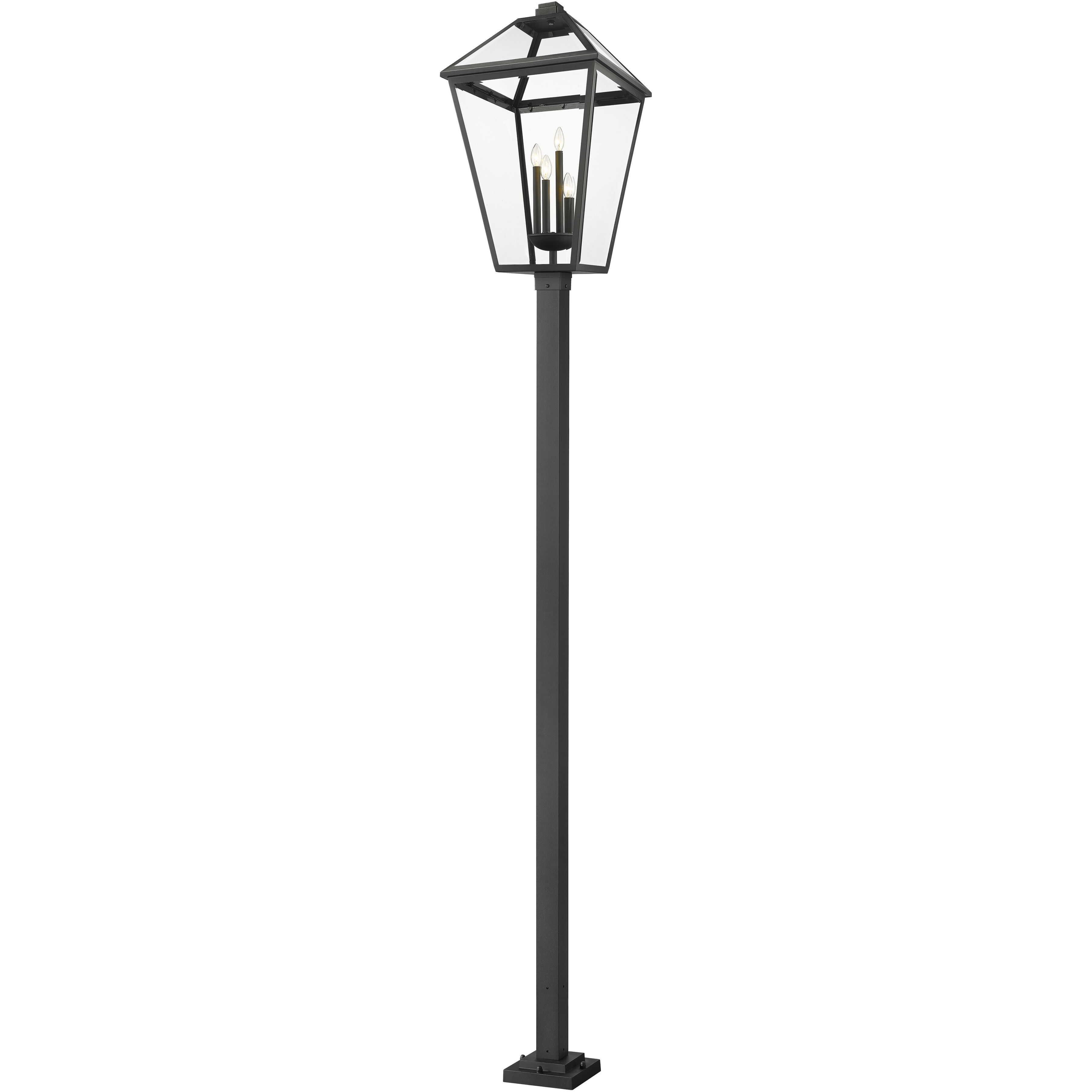 Talbot 4 Light 128.25 inch Black Outdoor Post Mounted Fixture