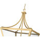 Montalcino 4 Light 18 inch Rubbed Brass Chandelier Ceiling Light