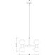 Artemis 6 Light 18 inch Matte Black Chandelier Ceiling Light