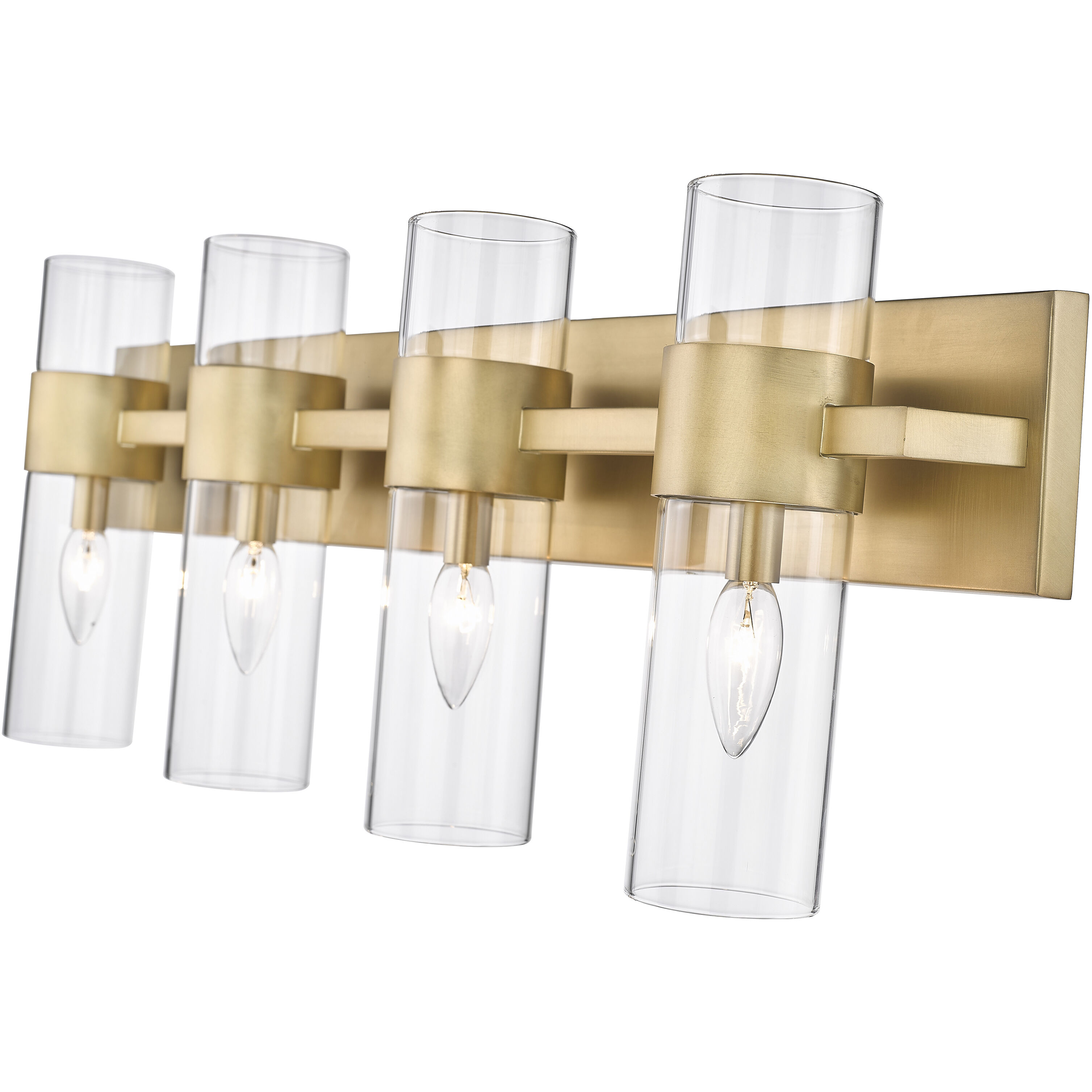 Lawson 4 Light 32 inch Rubbed Brass Vanity Wall Light in Rubbed Bronze