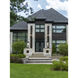 Nova 5 Light 36.75 inch Black Outdoor Pier Mounted Fixture in Clear Glass