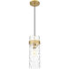 Fontaine 1 Light 5.75 inch Rubbed Brass Pendant Ceiling Light