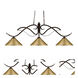 Phoenix 3 Light 52 inch Bronze Billiard Ceiling Light in 18.5, Satin Gold Steel