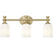 Orion 3 Light 22 inch Modern Gold Bath Vanity Light Wall Light