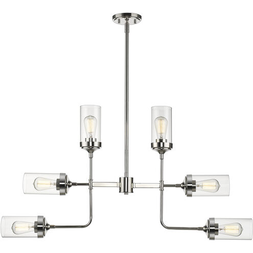 Calliope 6 Light 41.5 inch Polished Nickel Chandelier Ceiling Light