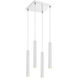 Forest LED 9.5 inch Chrome Chandelier Ceiling Light in Chrome Steel