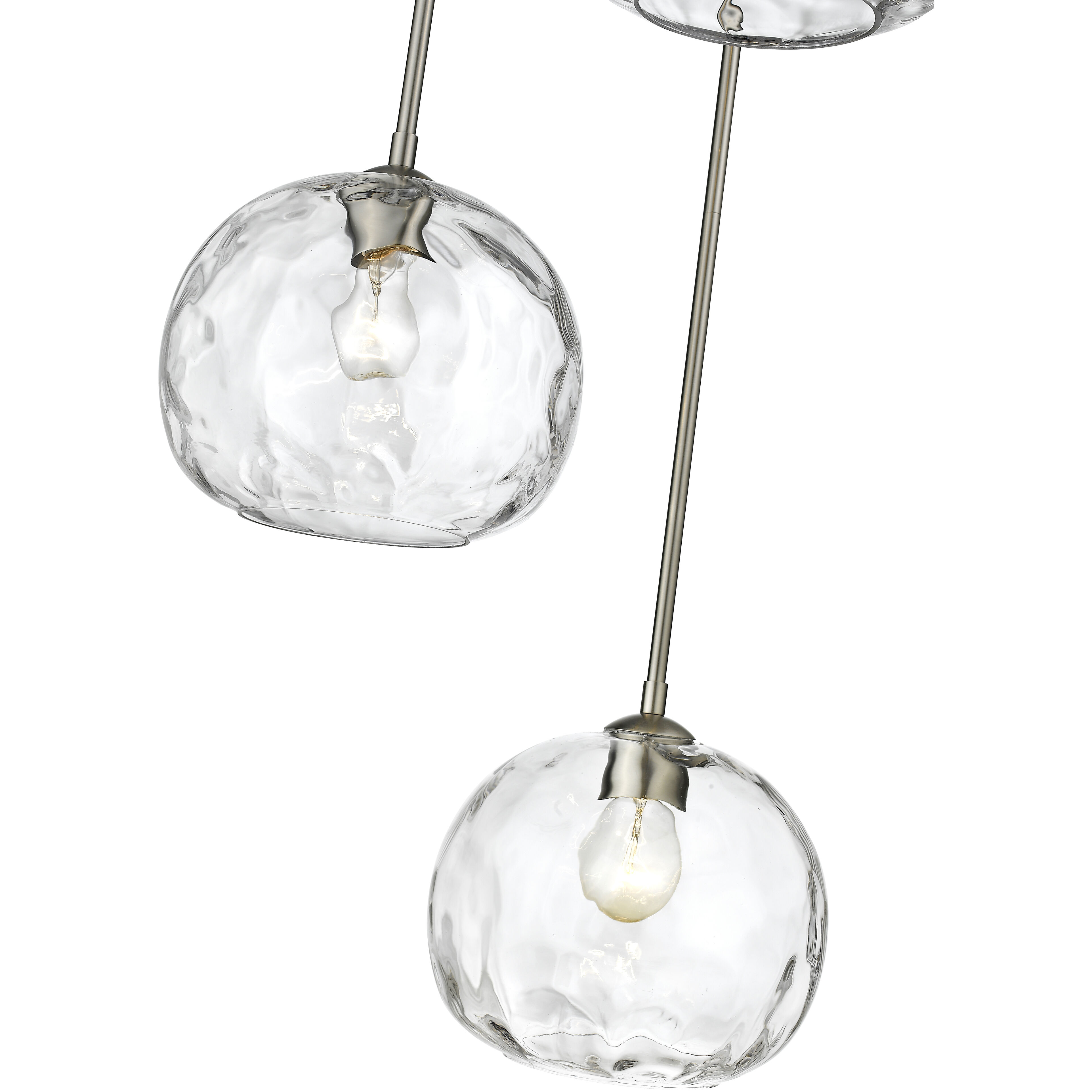 Chloe 3 Light 20 inch Brushed Nickel Chandelier Ceiling Light