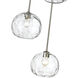 Chloe 3 Light 20 inch Brushed Nickel Chandelier Ceiling Light