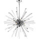 Burst 10 Light 41.5 inch Chrome Chandelier Ceiling Light in 84