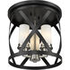 Malcalester 3 Light 13 inch Matte Black and Brushed Nickel Flush Mount Ceiling Light