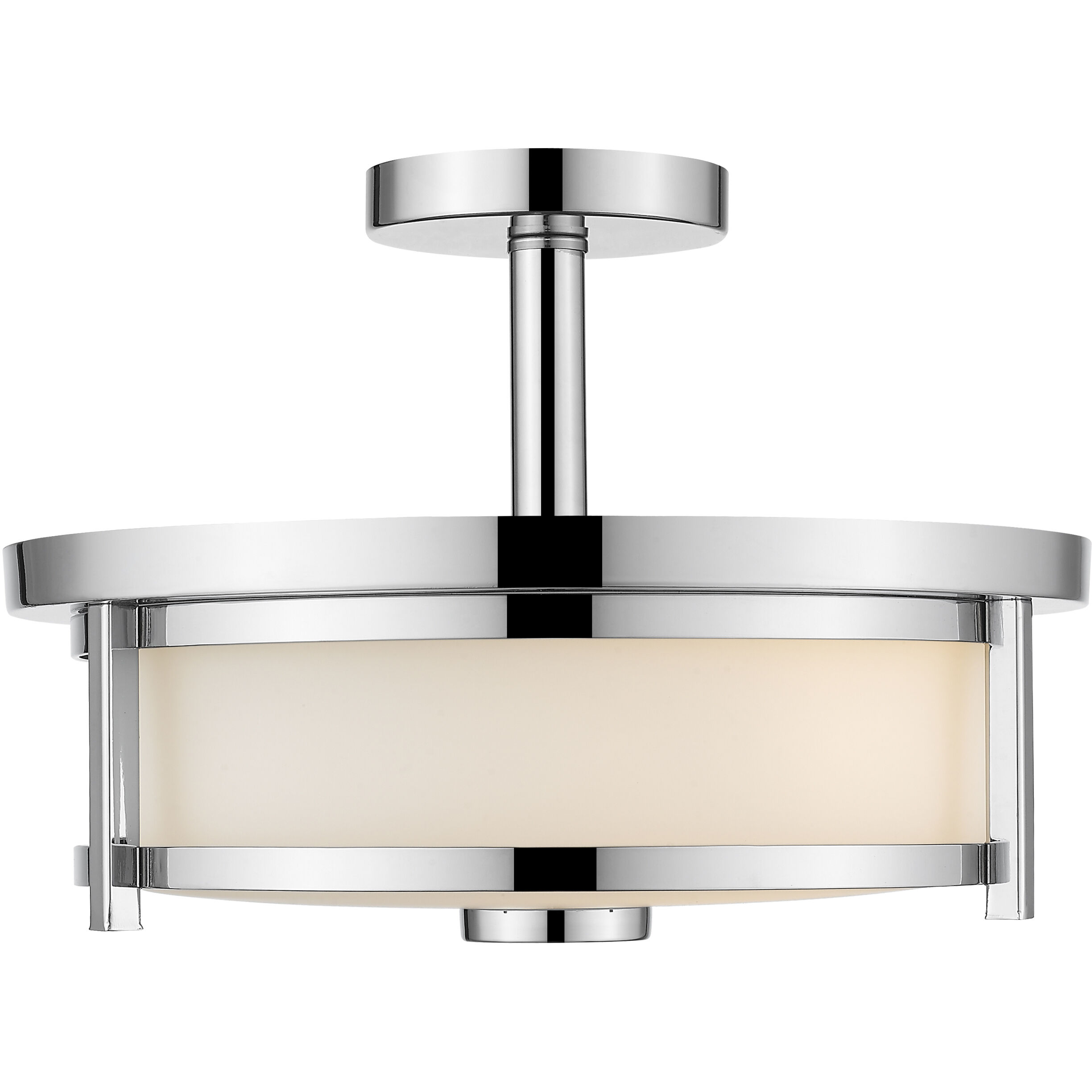 Chrome semi flush mount light outlet