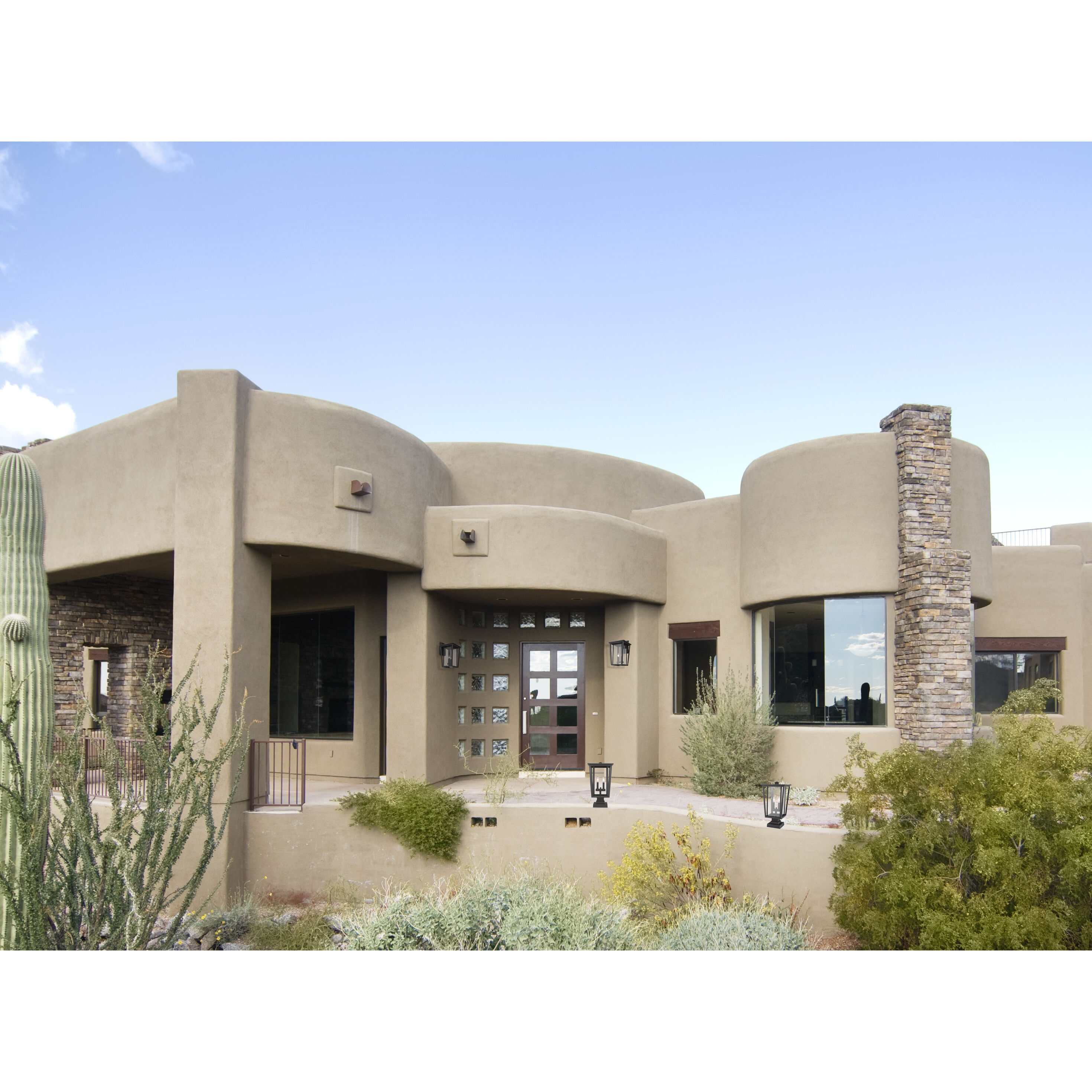 Seoul 2 Light 20.75 inch Oil Rubbed Bronze Outdoor Pier Mounted Fixture in 13.5