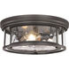 Clarion 3 Light 16 inch Bronze Flush Mount Ceiling Light