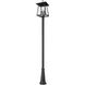 Rainer 5 Light 121.5 inch Black Outdoor Post Mounted Fixture in G9