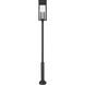 Nova 5 Light 129.75 inch Black Outdoor Post Mounted Fixture in Clear Glass