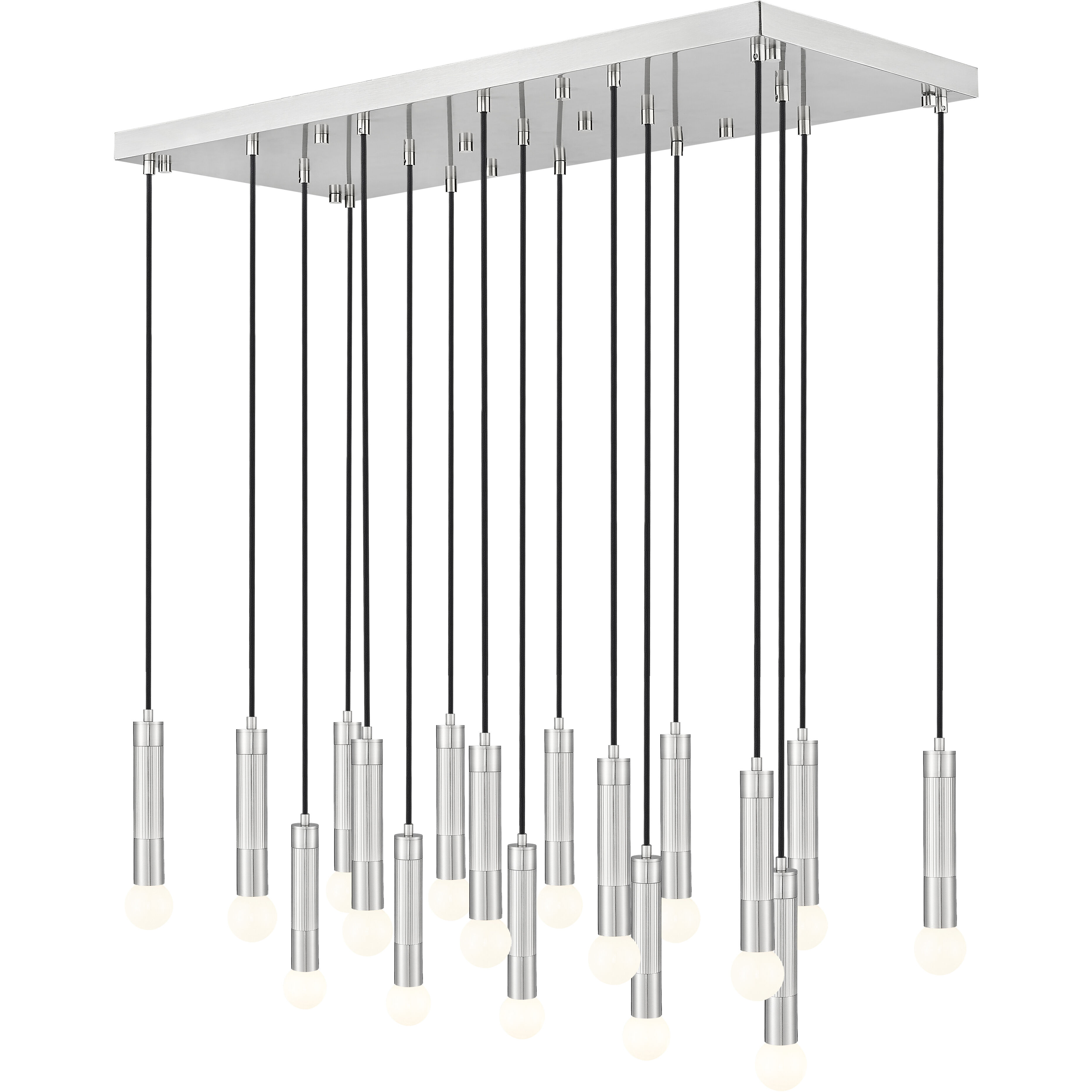 Stari Linear Chandelier Ceiling Light in Brushed Nickel