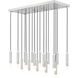 Stari Linear Chandelier Ceiling Light in Brushed Nickel