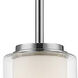 Willow 1 Light 5.5 inch Chrome Pendant Ceiling Light