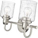 Kinsley 2 Light 14.5 inch Brushed Nickel Bath Vanity Wall Light