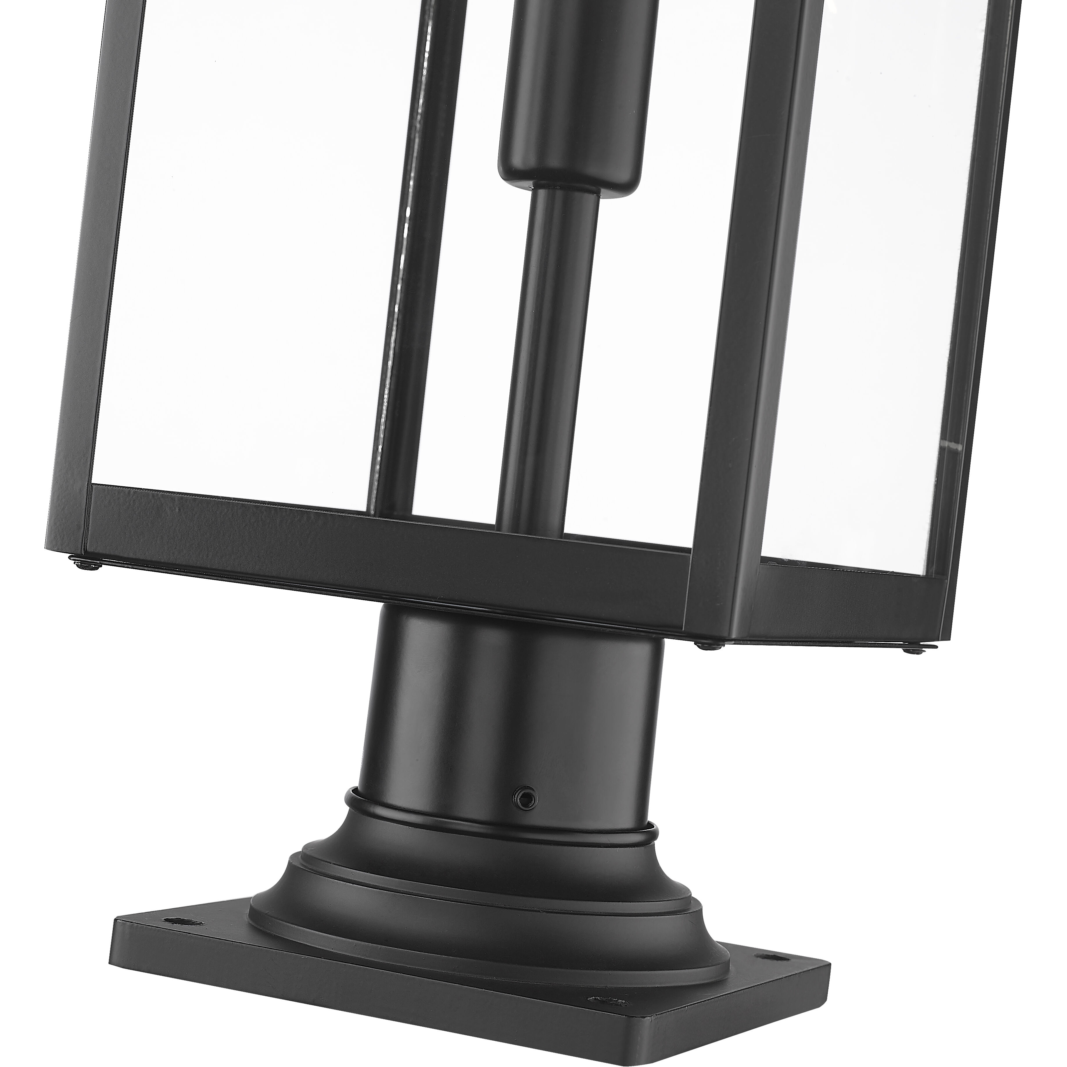 Nuri 1 Light 23.5 inch Black Outdoor Pier Mounted Fixture