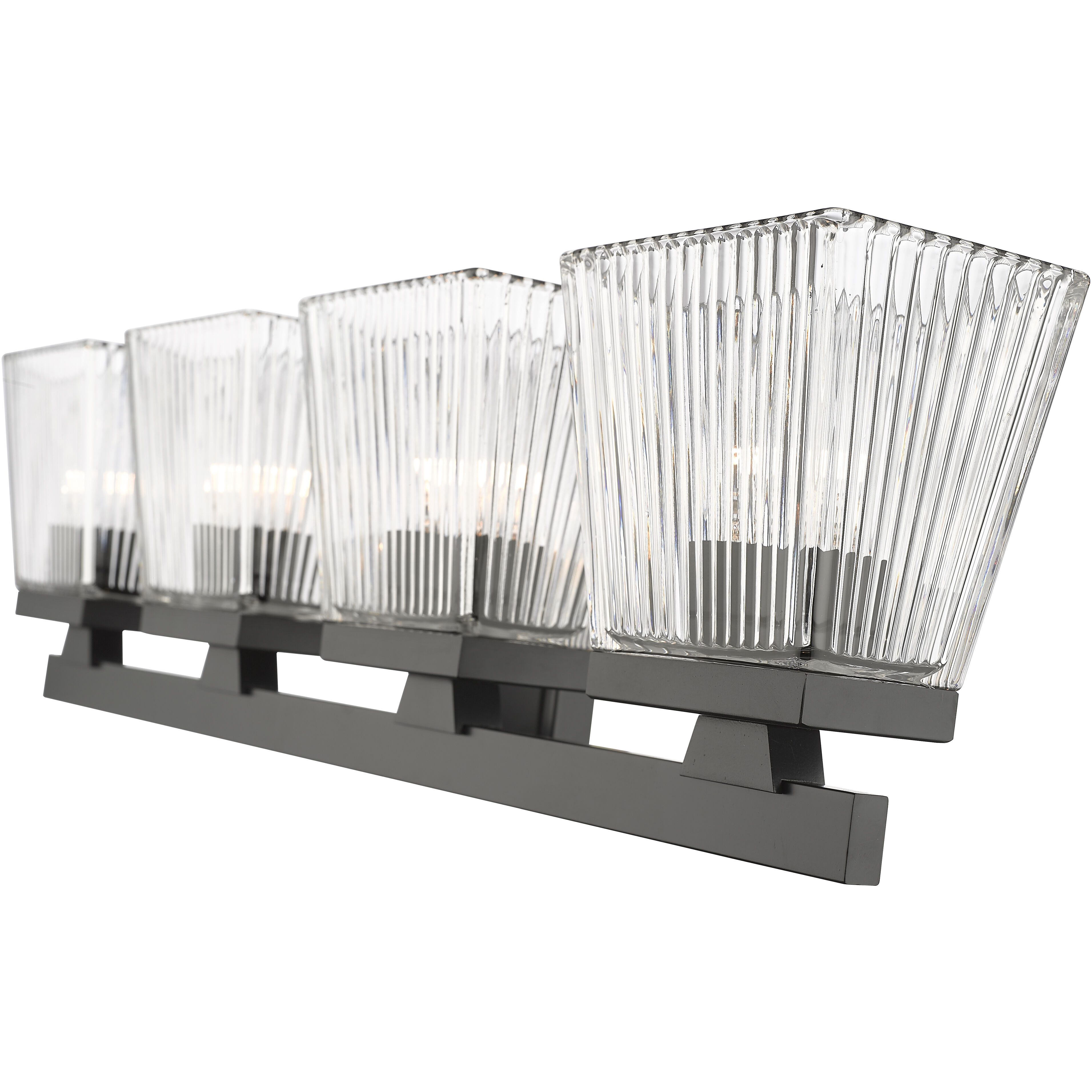 Astor 4 Light 29 inch Matte Black Vanity Wall Light