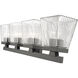 Astor 4 Light 29 inch Matte Black Vanity Wall Light