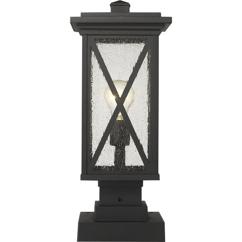 Brookside 1 Light 18.25 inch Black Outdoor Pier Mounted Fixture