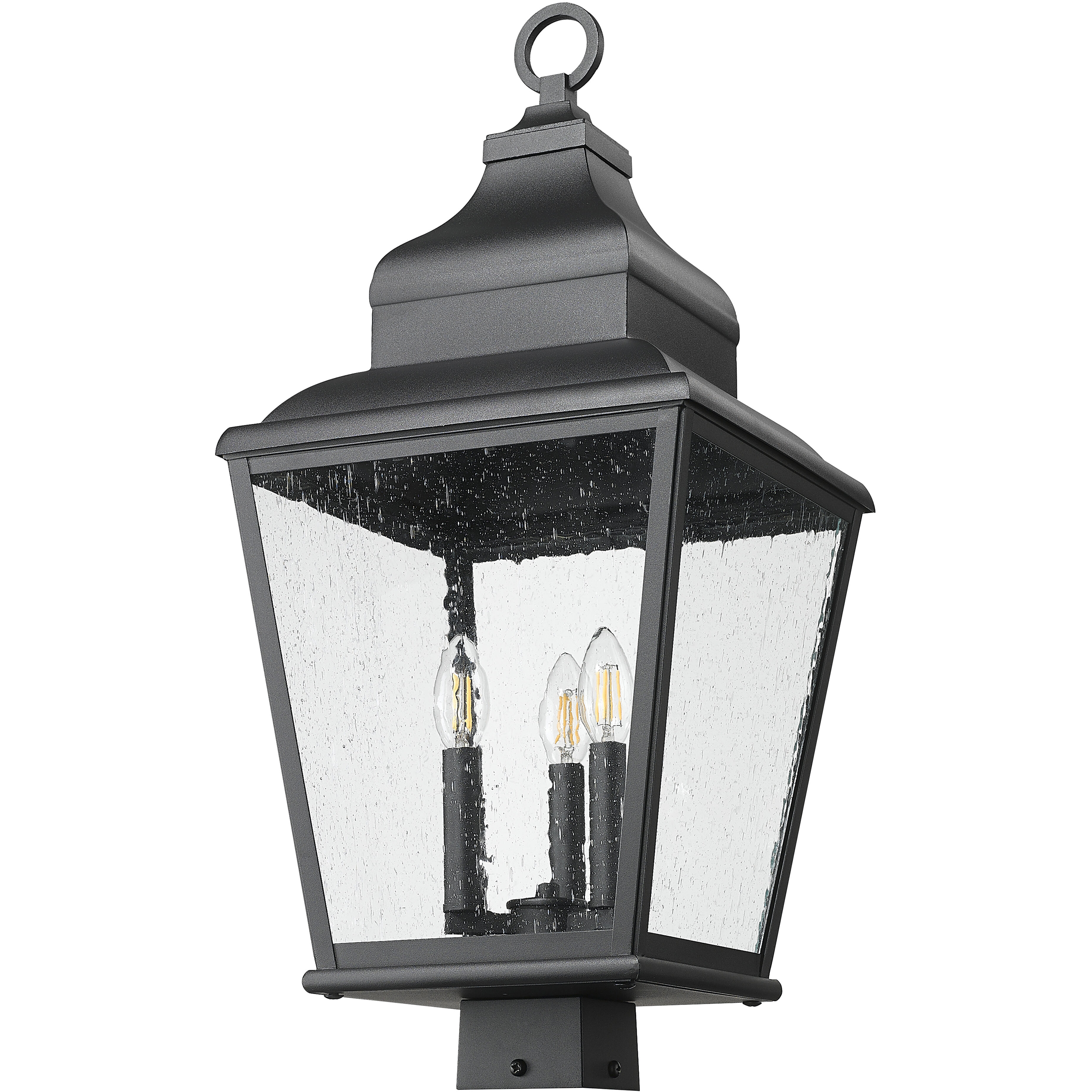 Raphael 3 Light 26.75 inch Sand Black Outdoor Post Mount Fixture in Soft Sand Black