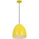 Z-Studio 1 Light 12 inch Yellow Pendant Ceiling Light