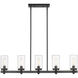 Tahoe 5 Light 4.5 inch Ashen Barnboard Outdoor Linear Chandelier