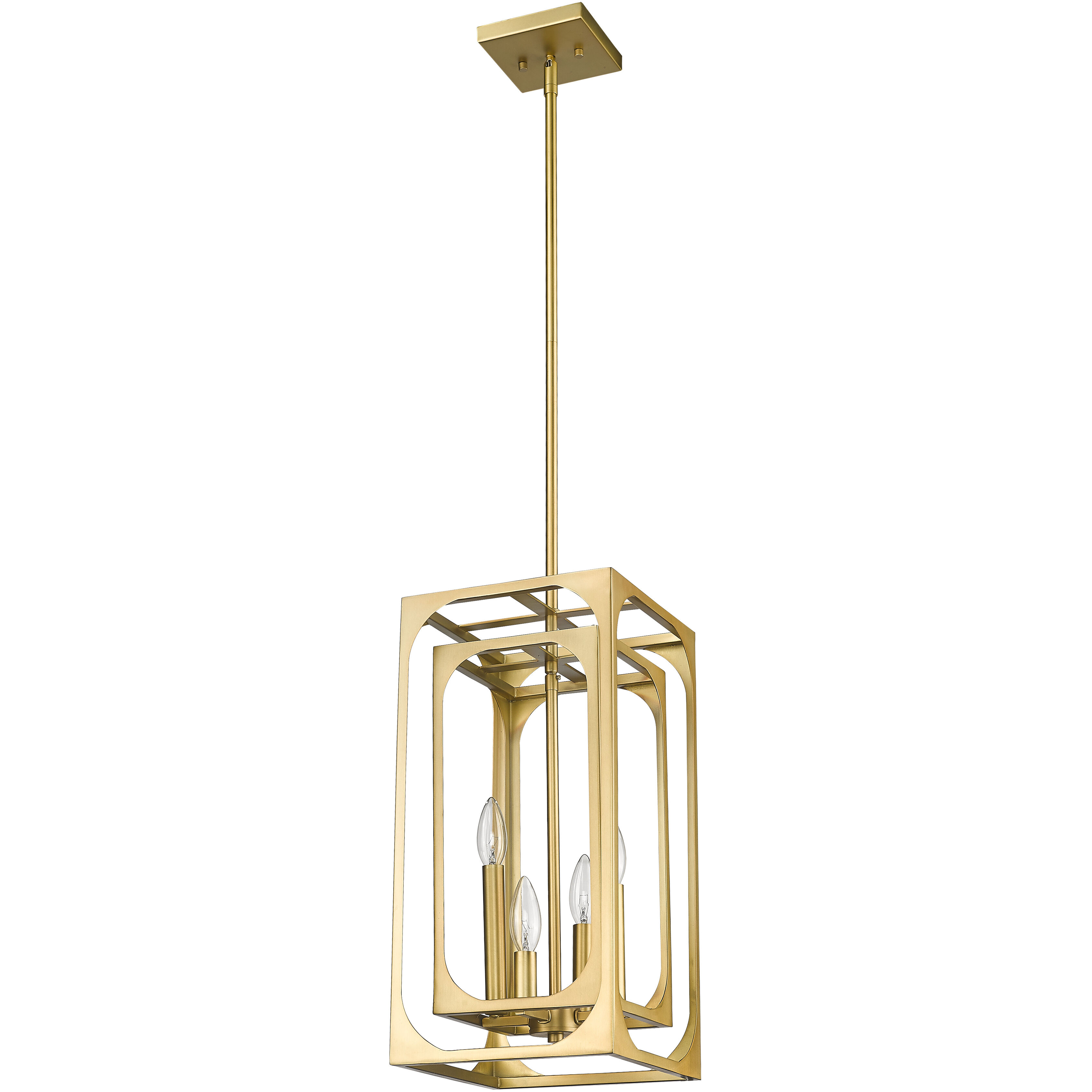 Easton 4 Light 9.25 inch Rubbed Brass Chandelier Ceiling Light