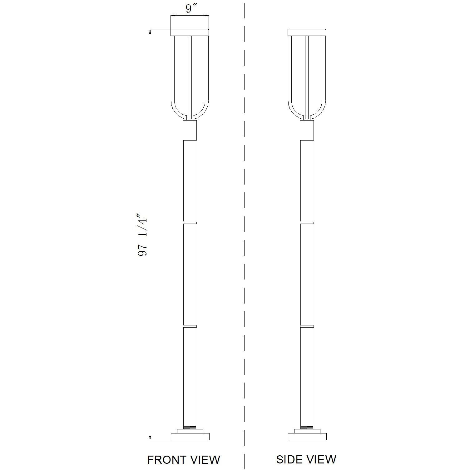 Leland LED 97.25 inch Sand Black Outdoor Post Mounted Fixture