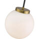 Parsons 1 Light 10 inch Matte Black and Olde Brass Pendant Ceiling Light