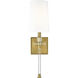 Sophia 1 Light 5.5 inch Rubbed Brass Wall Sconce Wall Light