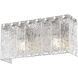 Glacier 2 Light 15 inch Brushed Nickel Vanity Wall Light