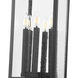 Tiberius 6 Light 36.5 inch Black Outdoor Pier Mounted Fixture