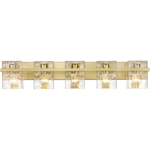 Bennington 5 Light 36.25 inch Modern Gold Vanity Wall Light