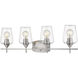 Joliet 4 Light 30 inch Brushed Nickel Vanity Wall Light