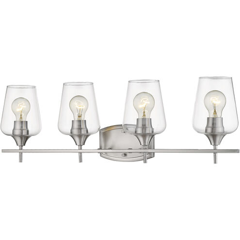 Joliet 4 Light 30 inch Brushed Nickel Vanity Wall Light