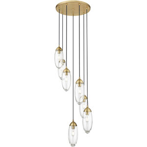 Arden 7 Light 18 inch Rubbed Brass Chandelier Ceiling Light