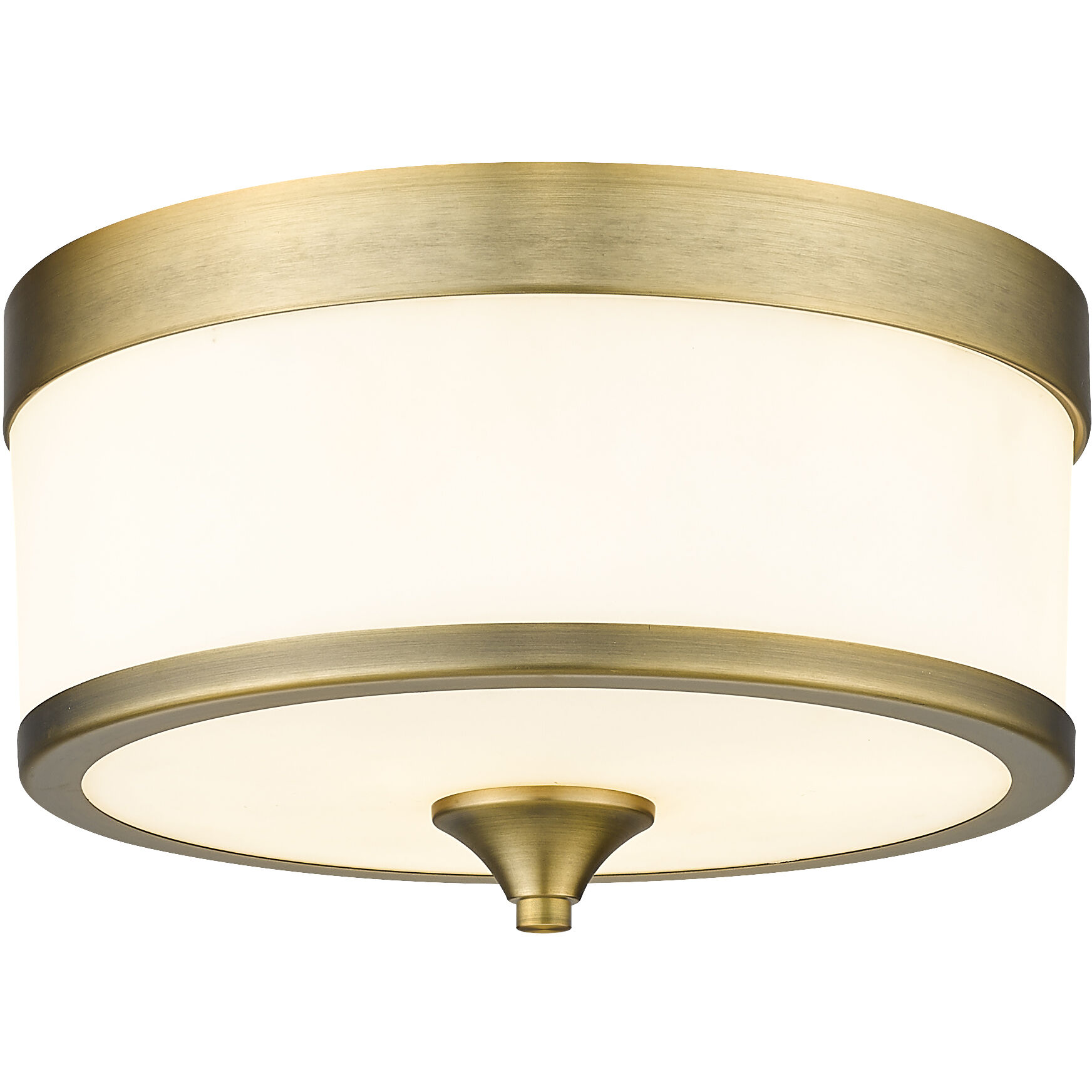 Cosmopolitan 3 Light 13.75 inch Heritage Brass Flush Mount Ceiling Light