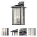 Aspen 3 Light 21.13 inch Black Outdoor Wall Light